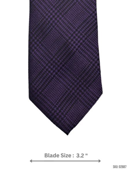 Stylish Purple Houndstooth Tie