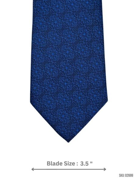 Navy Blue Geometric Pattern Tie