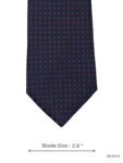 Navy Blue with Red Square Pattern Tie