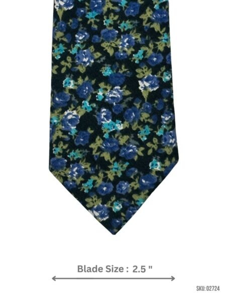 Navy Blue Floral Tie