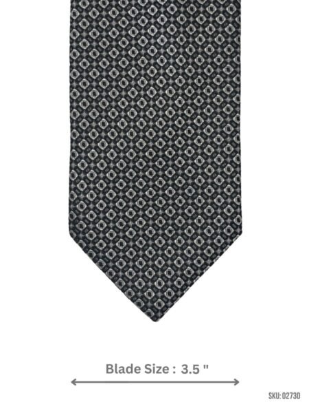 Black with Geometric Pattern Tie
