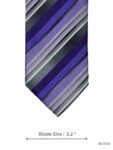Purple & Gray Striped Tie