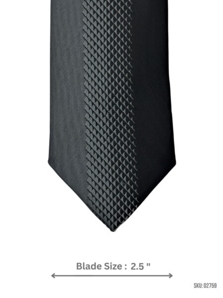 Black Tie with Textured Diamond Pattern