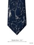 Navy Blue Marble Patterned Tie