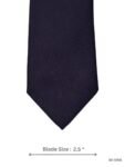 Solid Navy Blue Textured Tie