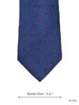 Blue Tie with Red Micro Dot Texture