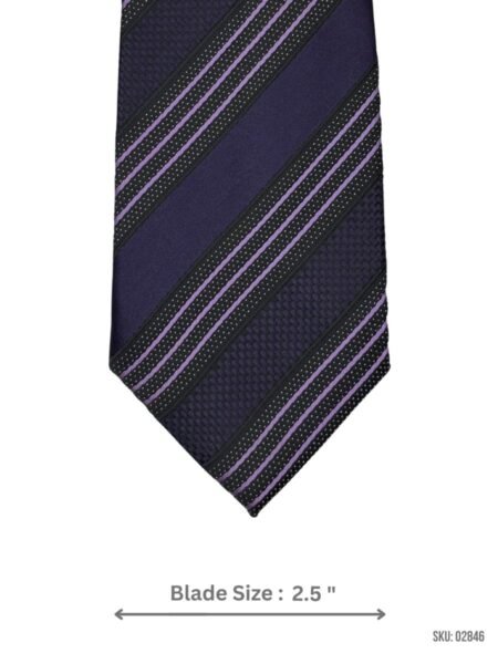 Purple & Black Diagonal Stripe Tie