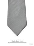 Silver Textured Tie for Weddings & Formal Outfitsr
