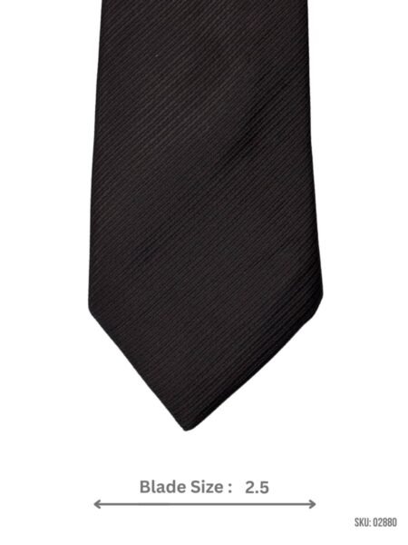 Solid Dark Brown Textured Tie