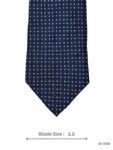 Navy Blue Tie with Light Blue Micro Squares