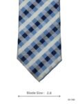 Light Blue, White & Navy Checkered Pattern Tie