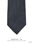 Charcoal Grey Tie with Light Blue Micro Check Pattern