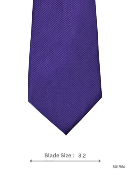Purple Solid Textured Tie