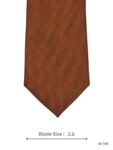 Rust Orange Tie with Black Micro Check Pattern