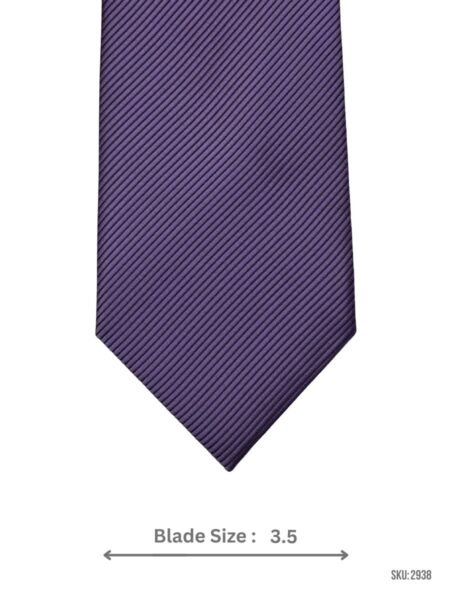 Purple Tie with Diagonal Ribbed Texture