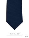 Solid Navy Blue Ribbed Tie