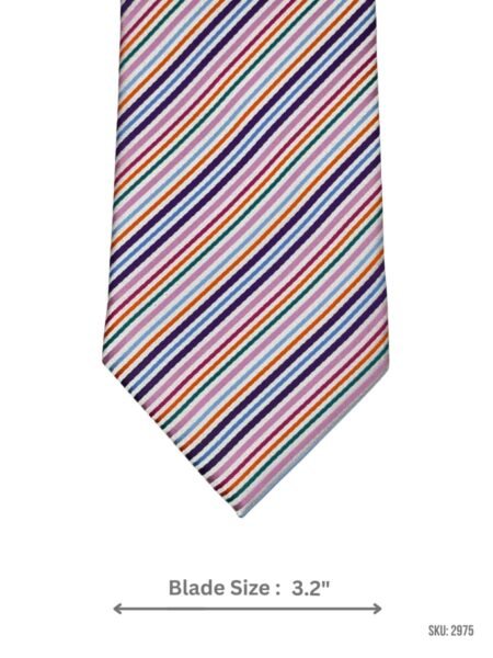 White Tie with Multicolored Stripes