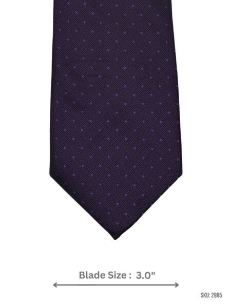 Dark Purple Tie with Purple Dot Pattern