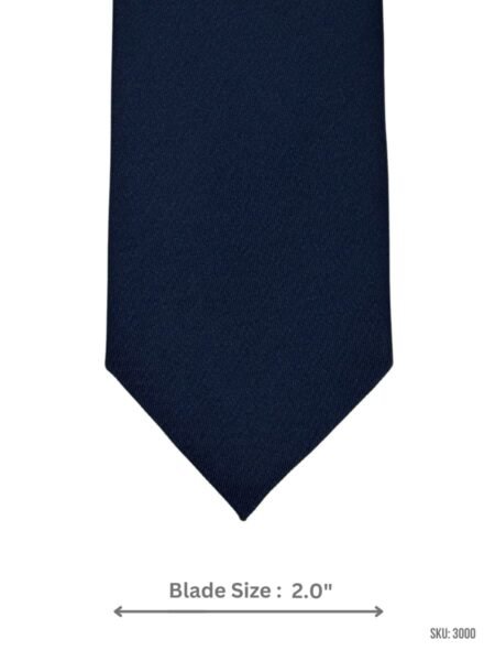 Solid Navy Blue Plain Tie