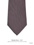 Mauve Grey Tie with Black Micro Geometric Pattern