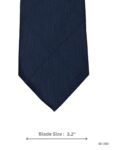 Navy Blue Tie with Tonal Diamond Grid Pattern