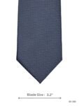Steel Blue Tie with White Micro Dash Pattern
