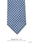 Light Blue Tie with Navy Gingham Check Pattern