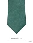 Teal Green Tie with Silver Micro Chain Pattern