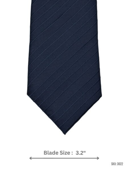Navy Blue Tie with Tonal Diagonal Stripe Pattern