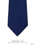 Solid Navy Blue Ribbed Tie