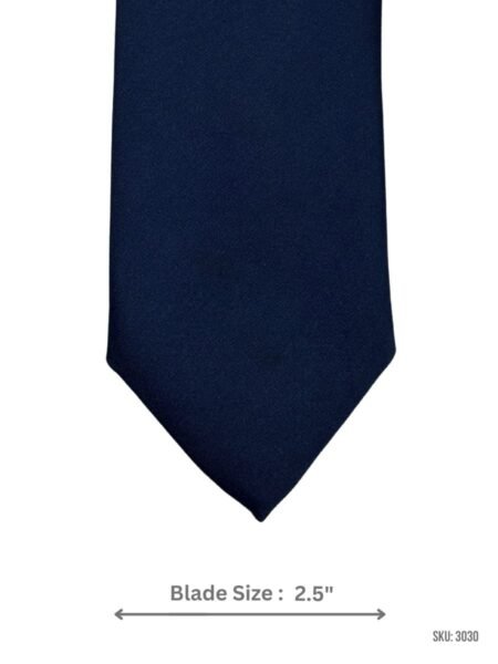 Solid Navy Blue Plain Tie