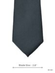 Solid Charcoal Grey Ribbed Tie