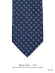 Navy Blue Tie with Bright Blue Micro Dot Pattern
