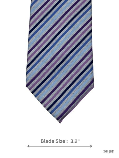 Blue and Purple Diagonal Stripe Tie