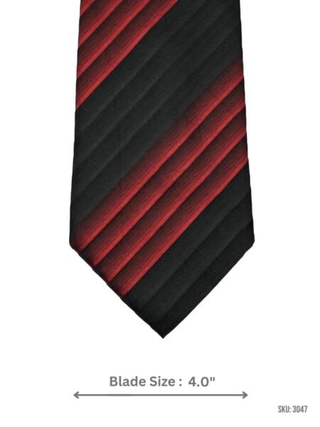 Black and Red Gradient Stripe Tie