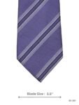Purple Tie with Silver Diagonal Stripes
