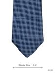 Blue Tie with Textured Grid Pattern