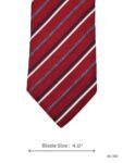 Red Tie with Blue and White Diagonal Stripes