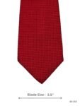 Solid Red Tie with Micro Honeycomb Texture