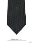 Black Tie with Charcoal Micro Houndstooth Pattern