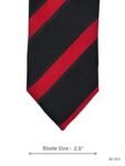 Black Tie with Red Bold Diagonal Stripes