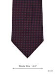 Black Tie with Red Micro Geometric Pattern