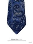 Royal Blue Tie with Light Blue and White Paisley Pattern