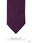Solid Plum Purple Tie with Tonal Diagonal Ribbed Texture