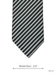 Black Tie with White Diagonal Stripes