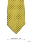 Yellow Tie with Navy Blue Polka Dot and Micro Texture