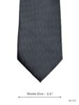 Charcoal Gray Tie with Black Micro-Dot Texture