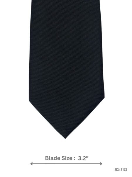 Black Tie with Tonal Diagonal Twill Texture
