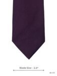 Deep Purple Tie with Tonal Herringbone Texture