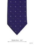 Purple Tie with White and Gold Mini Floral Dot Pattern